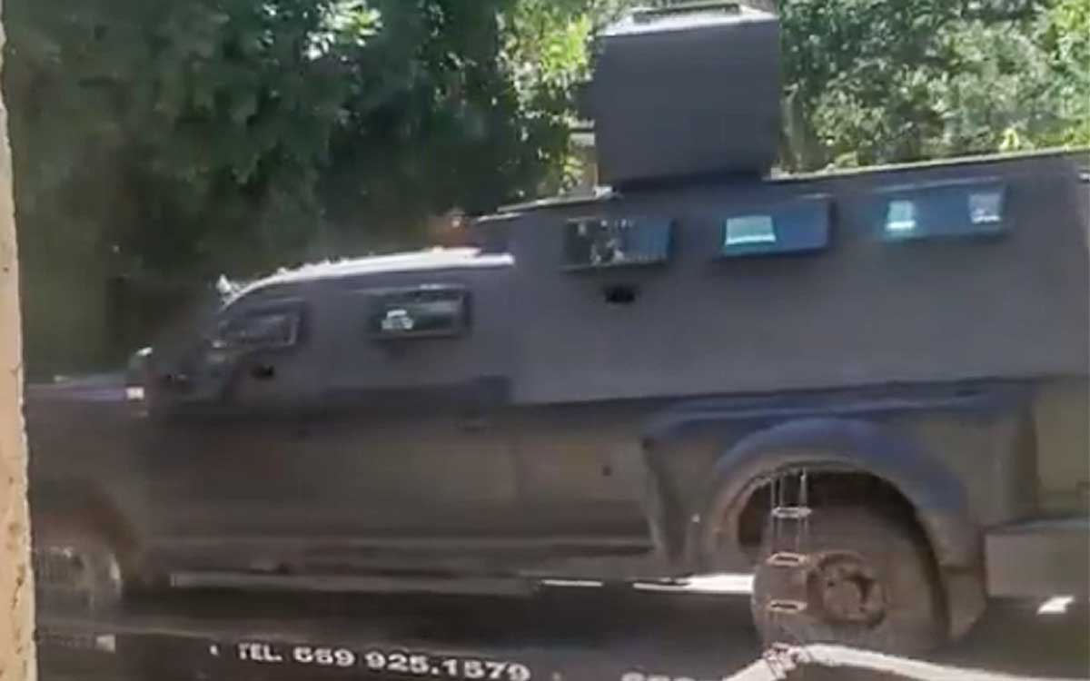 Aseguran camión «monstruo» blindado en Sinaloa