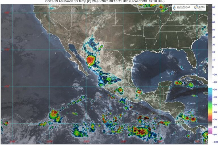 Lluvias intensas y calor extremo marcarán el clima en México este 28 de julio